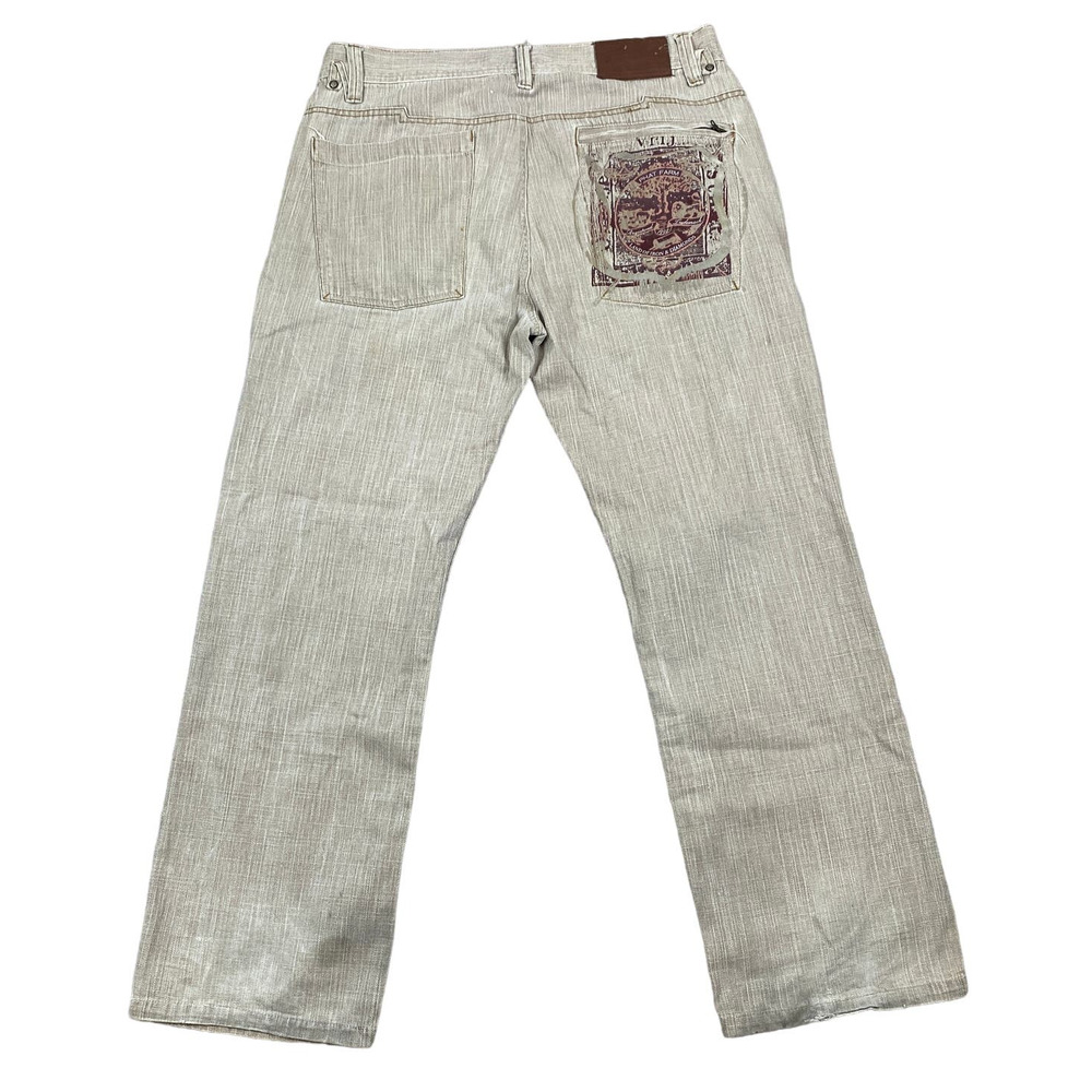 Phat Farm Straight Leg Tan Y2K Jeans Men's 36x33